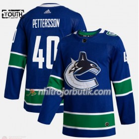 Barn Ishockey Vancouver Canucks tröja Elias Pettersson 40 Adidas 2019-20 Blå Authentic